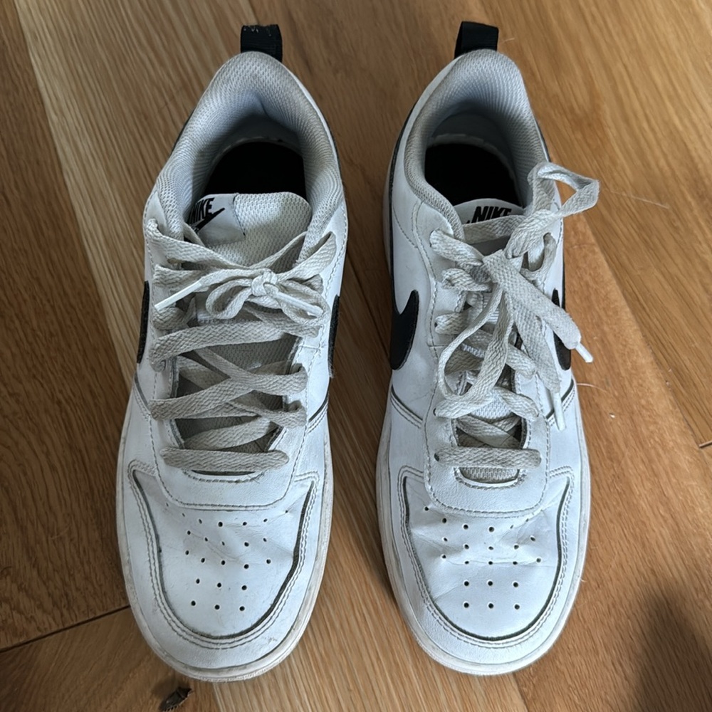 White Sneakers with Black Swoosh - Picture 3 of 5
